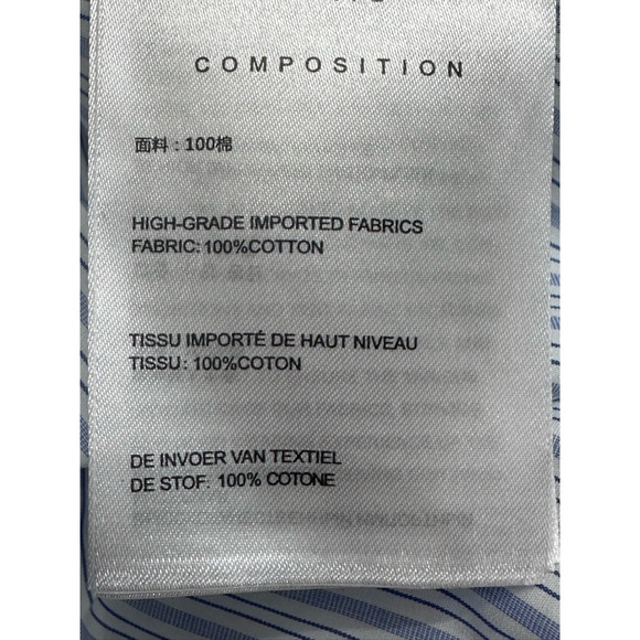 Nancyavally Womens Button Up Shirt Blue Striped Long Sleeve Pockets Preppy S - Picture 9 of 9